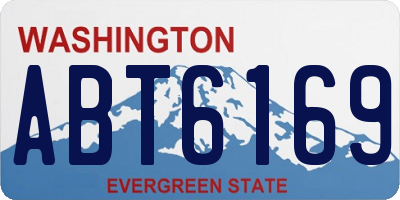 WA license plate ABT6169