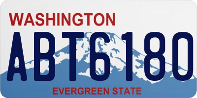 WA license plate ABT6180