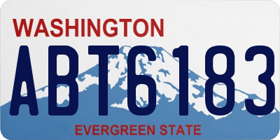 WA license plate ABT6183