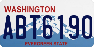 WA license plate ABT6190
