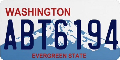 WA license plate ABT6194
