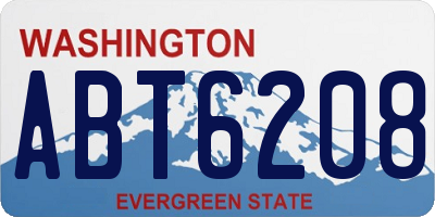 WA license plate ABT6208