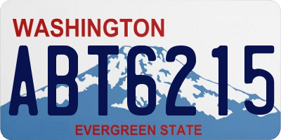 WA license plate ABT6215