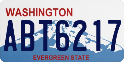 WA license plate ABT6217