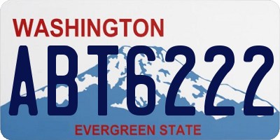 WA license plate ABT6222