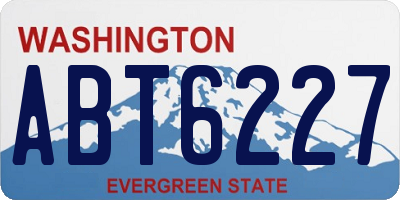 WA license plate ABT6227