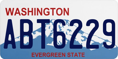 WA license plate ABT6229