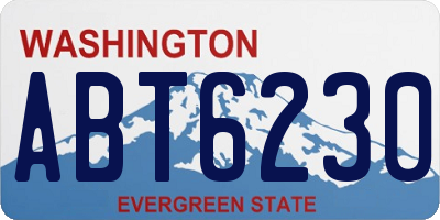 WA license plate ABT6230