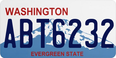 WA license plate ABT6232