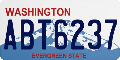WA license plate ABT6237