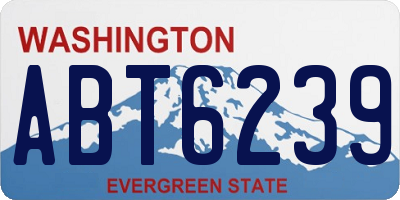 WA license plate ABT6239
