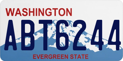 WA license plate ABT6244