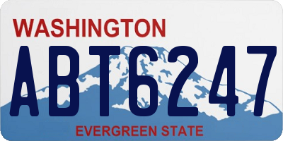 WA license plate ABT6247