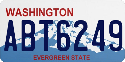 WA license plate ABT6249