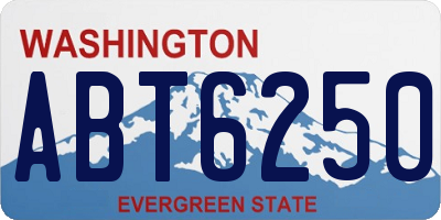 WA license plate ABT6250