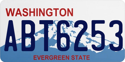 WA license plate ABT6253
