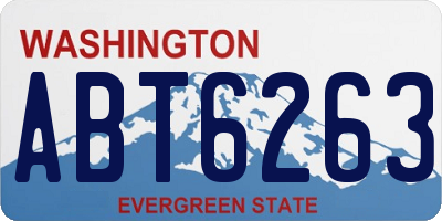 WA license plate ABT6263