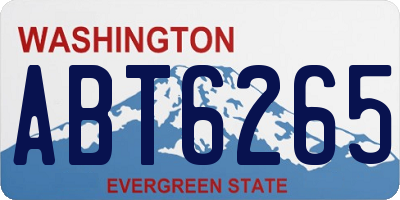 WA license plate ABT6265