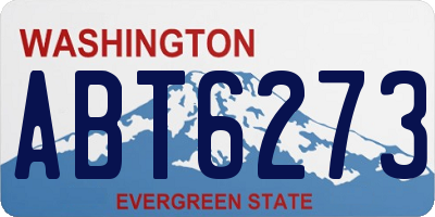 WA license plate ABT6273