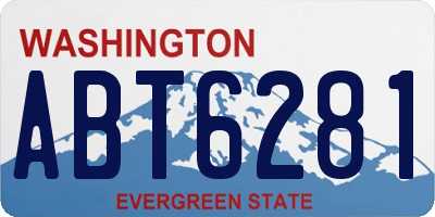 WA license plate ABT6281