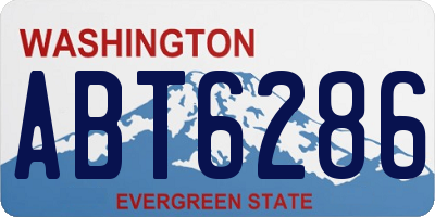 WA license plate ABT6286
