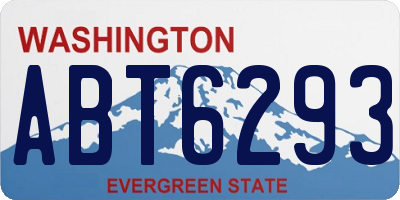 WA license plate ABT6293