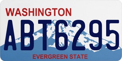 WA license plate ABT6295