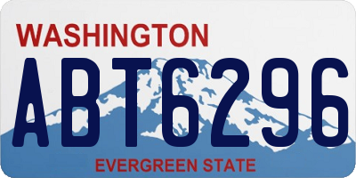 WA license plate ABT6296
