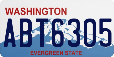WA license plate ABT6305