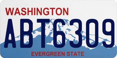 WA license plate ABT6309