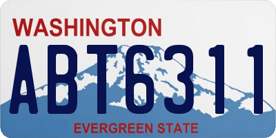WA license plate ABT6311