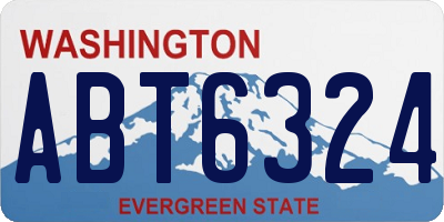 WA license plate ABT6324