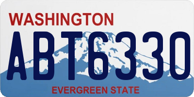 WA license plate ABT6330