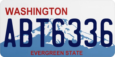 WA license plate ABT6336