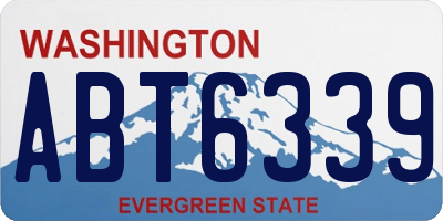 WA license plate ABT6339