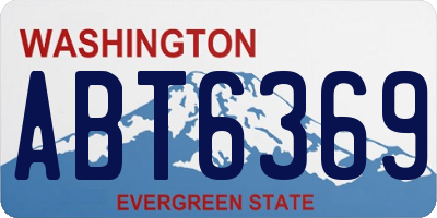 WA license plate ABT6369