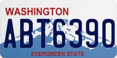 WA license plate ABT6390