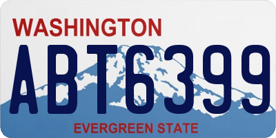 WA license plate ABT6399