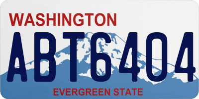WA license plate ABT6404