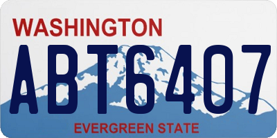 WA license plate ABT6407