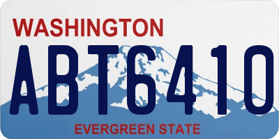 WA license plate ABT6410