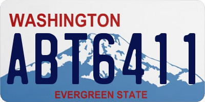 WA license plate ABT6411