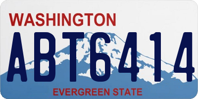 WA license plate ABT6414