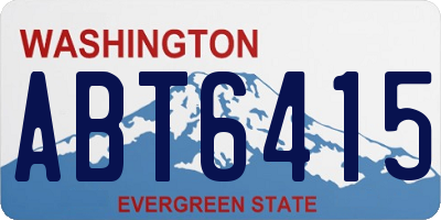 WA license plate ABT6415