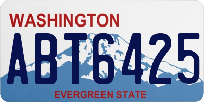 WA license plate ABT6425