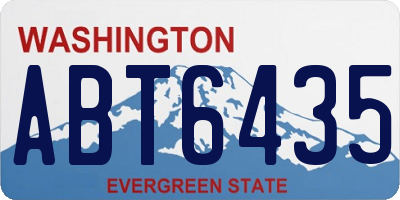 WA license plate ABT6435