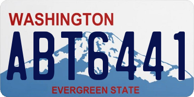 WA license plate ABT6441