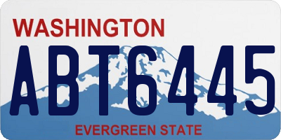 WA license plate ABT6445