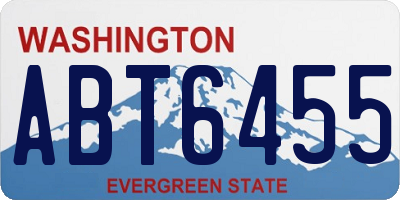 WA license plate ABT6455