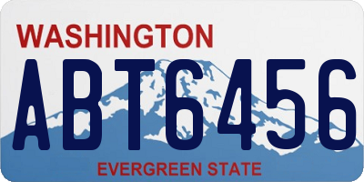 WA license plate ABT6456